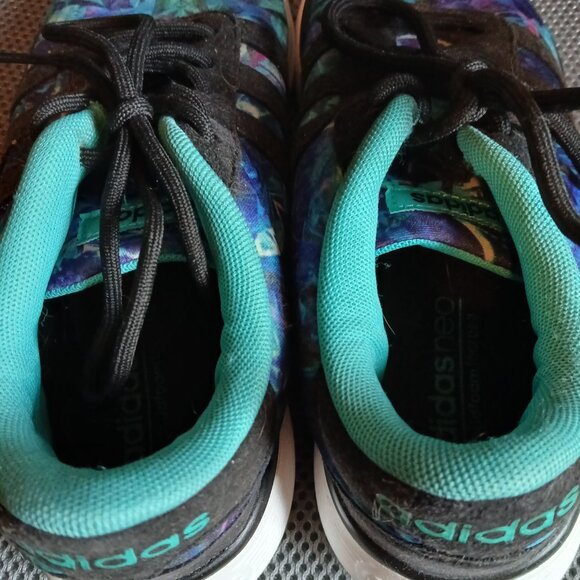 Womens Adidas Running Sneakers Size 8 - Purple/Blue Pretty "Cracked Ice" Pattern - Picture 7 of 8